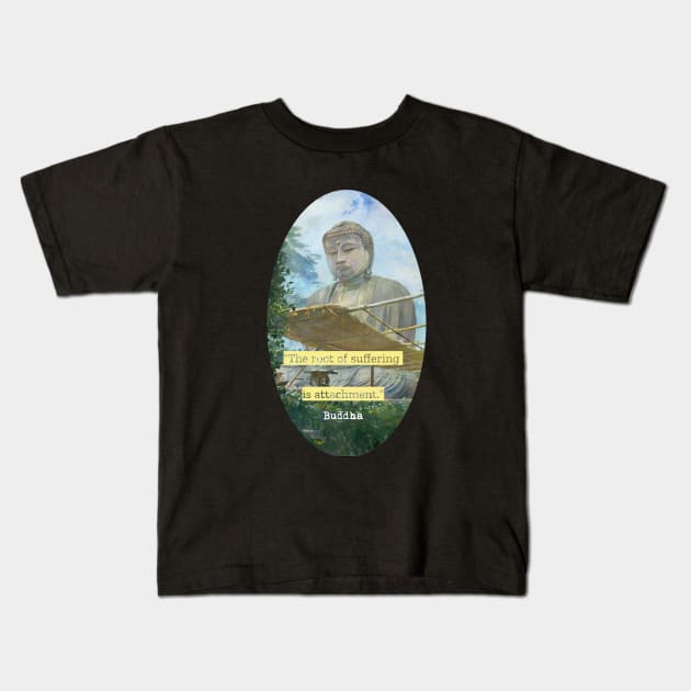 buddha painting Kids T-Shirt by GOT A FEELING